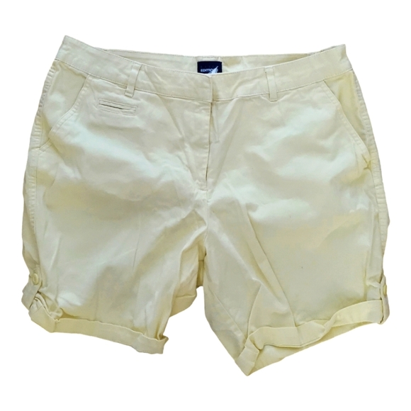 Basic Editions Soft Yellow Cargo Shorts XL - Picture 1 of 9
